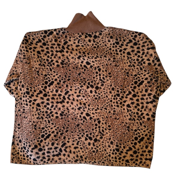 Ann Taylor Factory Women’s XL Cheetah Sweater - Picture 2 of 4